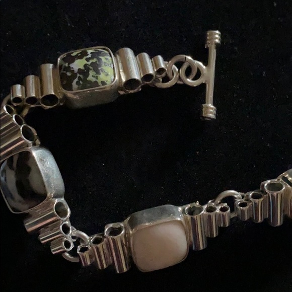 Genuine Stone Sterling Silver Bracelet - Picture 4 of 4